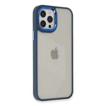 Apple İphone 12 Pro Max Kılıf Dora Kapak - Mavi