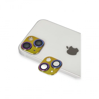 Apple İphone 13 Pers Alüminyum Kamera Lens - Rainbow