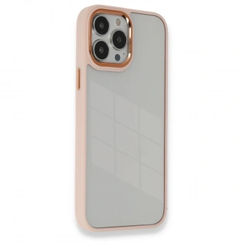 Apple İphone 13 Pro Kılıf Dora Kapak - Pudra