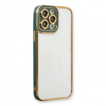 Apple İphone 13 Pro Max Kılıf Liva Lens Silikon - Yeşil