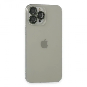 Apple İphone 13 Pro Max Kılıf Luko Lens Silikon - Yeşil