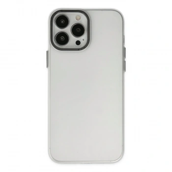 Apple İphone 13 Pro Max Kılıf Modos Metal Kapak - Şeffaf