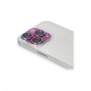 Apple İphone 13 Pro Max Pers Alüminyum Kamera Lens - Rainbow