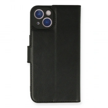 Apple İphone 14 Kılıf Trend S Plus Kapaklı Kılıf - Siyah