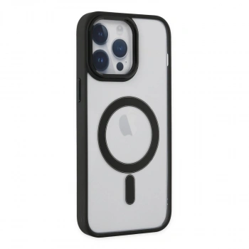Apple İphone 14 Pro Kılıf Room Magneticsafe Silikon - Siyah