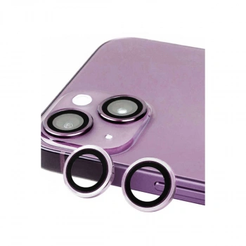 Apple İphone 14 Raze Metal Kamera Lens - Mor