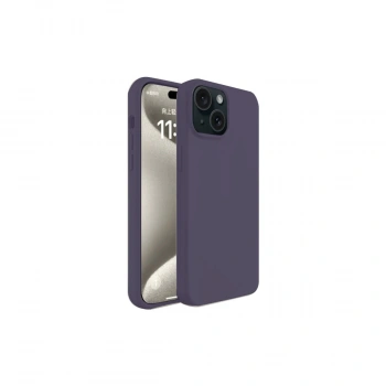 Apple İphone 15 Kılıf First Silikon - Mürdüm