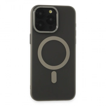 Apple İphone 15 Pro Max Kılıf Lodos Magneticsafe Mat Kapak - Titan Gri