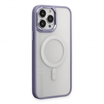 Apple İphone 15 Pro Max Kılıf Room Magneticsafe Silikon - Lila