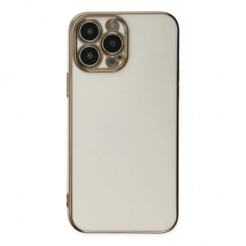 Apple İphone 15 Pro Max Kılıf Volet Silikon - Beyaz