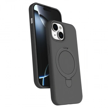 Apple İphone 15 Regal Magsafe Standlı Kapak - Titan Gri