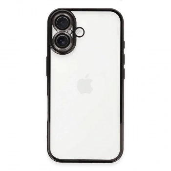 Apple İphone 16 Kılıf Razer Lensli Silikon - Siyah