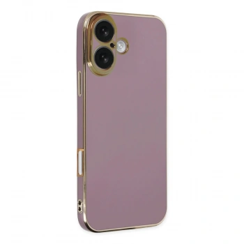 Apple İphone 16 Kılıf Volet Silikon - Mor