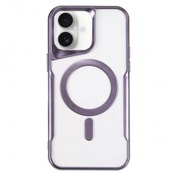 Apple İphone 16 Plus Kılıf Boyi Magsafe Silikon Kapak - Derin Mor