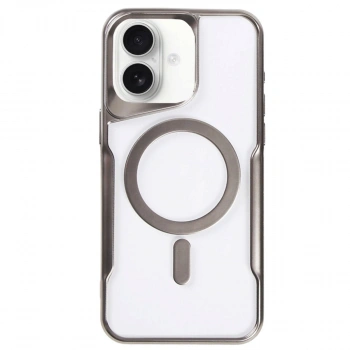Apple İphone 16 Plus Kılıf Boyi Magsafe Silikon Kapak - Titan Gri