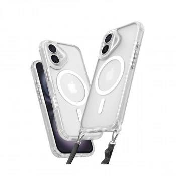 Apple İphone 16 Plus Kılıf Enka Magsafe Silikon Kılıf - Şeffaf