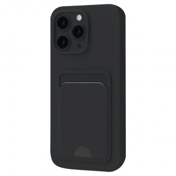 Apple İphone 16 Plus Kılıf Kelvin Kartvizitli Silikon - Siyah