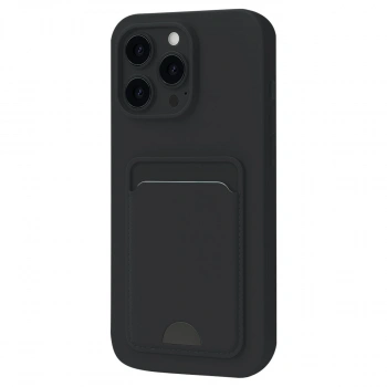 Apple İphone 16 Pro Kılıf Kelvin Kartvizitli Silikon - Siyah