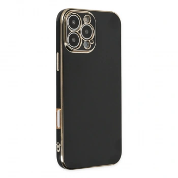 Apple İphone 16 Pro Max Kılıf Volet Silikon - Siyah