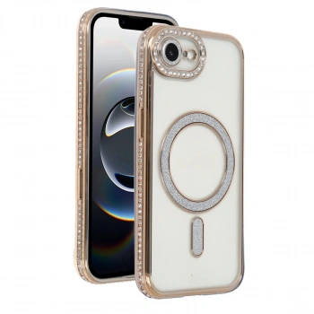 Apple İphone 16e Joke Simli Magneticsafe Kılıf - Gold