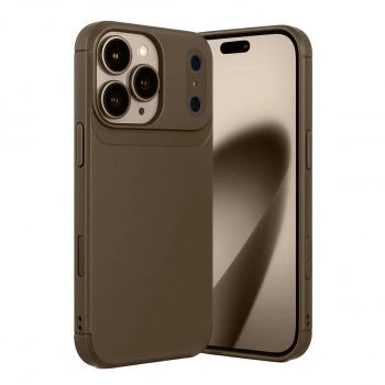 Apple İphone 17 Pro Max Auto Focus Karbon Kapak - Kahverengi