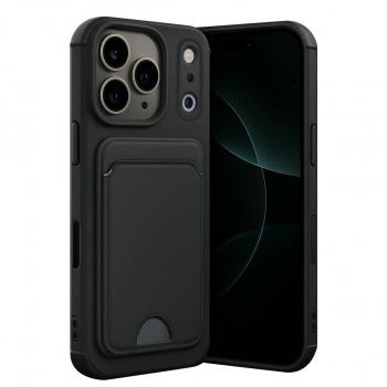 Apple İphone 17 Pro Max Kelvin Kartvizitli Silikon - Siyah