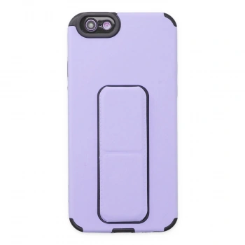 Apple İphone 6 Kılıf Mega Standlı Silikon - Lila