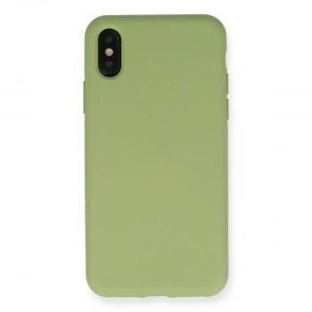 Apple İphone Xs Max Kılıf Nano İçi Kadife Silikon - Yeşil