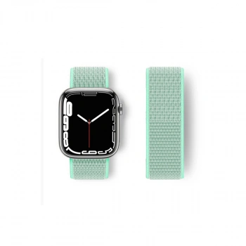 Apple Watch 38mm Hasırlı Cırtcırtlı Kordon (SAAT DEĞİLDİR) - Turkuaz