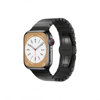 Apple Watch 38mm Kr413 Fine Steel Kordon (SAAT DEĞİLDİR) - Siyah
