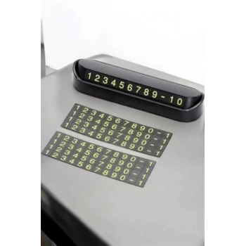 Araba Park Numaratörü Araç İçi Numaralık Değiştirilebilir Çevirmeli Mini