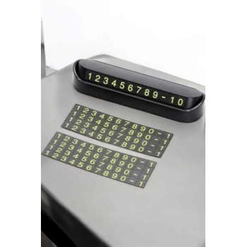 Araba Park Numaratörü Araç İçi Numaralık Değiştirilebilir Çevirmeli Mini