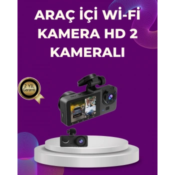 Araç İçi Dikiz Kamerası Sürüş Kaydedici 3 Lensli Dvr Kamera