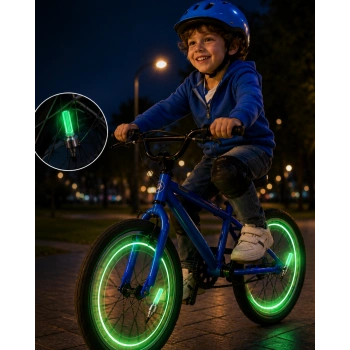 Araç Sibop LED Işığı 2li Set Bisiklet Motosiklet Jant Lambası