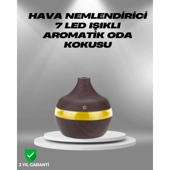 Aromaterapi Uyumlu 300 Ml Led Işıklı Oda Kokusu Difüzörü