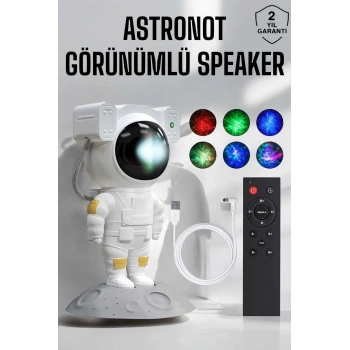 Astronot Görünümlü Projeksiyon Speaker Taşınabilir