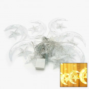 AY-YILDIZ 3MT - FİŞLİ EKLEMELİ - FONKSİYONLU LUX SARKIT PERDE LED - DEKOR LAMBA (5324)