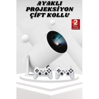 Ayaklı Oyun Projeksiyonu Çift Kollu Taşınabilir Sinema Projektörü