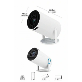 Ayaklı Projeksiyon Taşınabilir Mini Projektör Sinema Projektörü Android