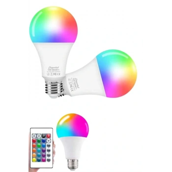 Ayarlanabilir Parlaklık RGB Led Ampul Beyaz Lamba Ve Renkli Ampul