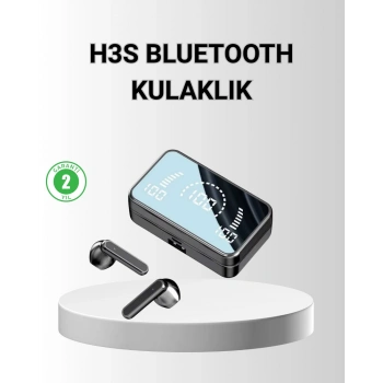 Ayna Ekranlı Bluetooth 5.1 Kablosuz Kulaklık – 3500 Mah Şarj Kutusu, Suya Dayanıklı