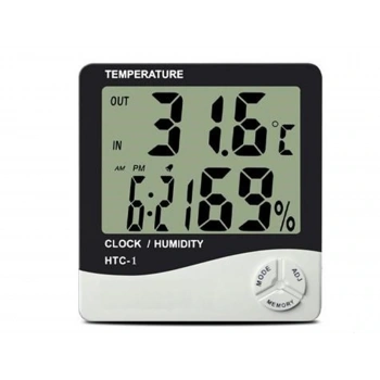 Bebek Odası Masaüstü Dijital Termometre Nem Ölçer Higrometre Saat (5324)