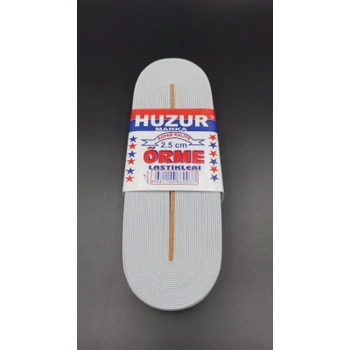 BEYAZ - 2.5CM PAÇA LASTİK GENİŞ 10MT. (5324)
