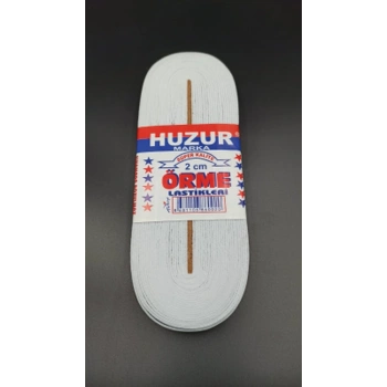 BEYAZ - 2CM PAÇA LASTİK YASSI GENİŞ 10MT (5324)