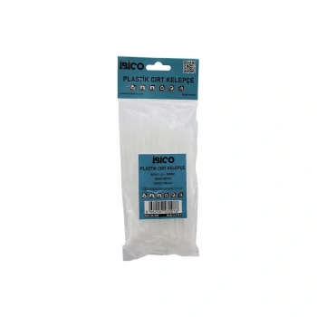 BEYAZ   3.6X150MM  PLASTİK CIRT KELEPÇE  100PCS (5324)