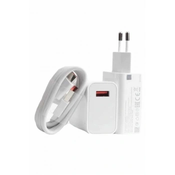 Beyaz Ultra Plus Hızlı Şarj Seti Şarj Adaptörü ve Kablosu 67W