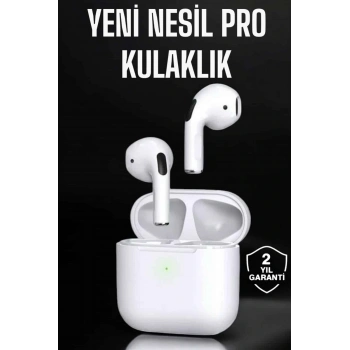 Beyaz Yeni Nesil Pro Bluetooth Kulaklık Yüksek Ses Kaliteli Anc Özelliği