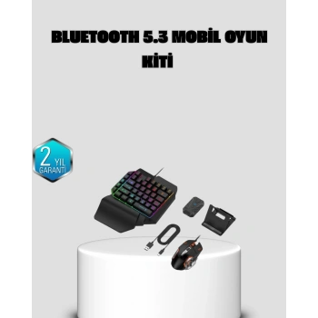 Bluetooth 5.3 Mobil Oyun Konsolu Dönüştürücü Seti 5 Parça Klavye Mouse Kit