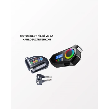 BLUETOOTH 5.4 KABLOSUZ İNTERKOM+ MOTOR DİSK KİLİDİ