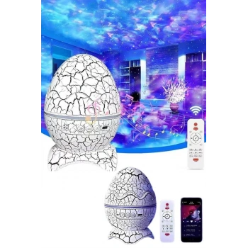 Bluetooth Hoparlör Dinozor Yumurtası Gece Masa Lambası Projektör